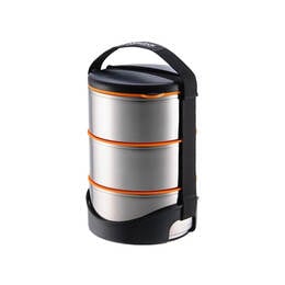 Bộ Hộp Cơm 3 Tầng Lock&Lock Bằng Thép Không Gỉ 2 kích thước (Ø120x119mm, Ø140x129m) - LHC990, LHC991